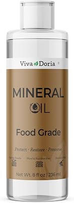 Viva Doria Food Grade Mineral Oil, Conditioner for Wood Cutting Board, Countertop, Butcher Block, Lubricant for Knife and Stainless Steel 8 fl oz