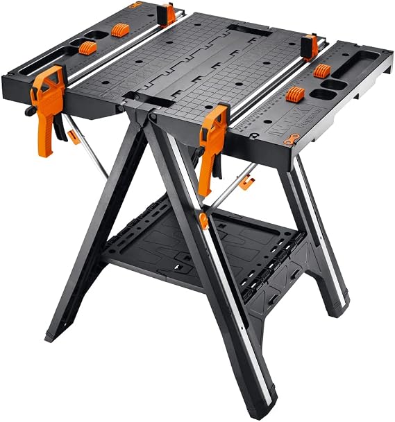 WORX WX051 Multifunctional Foldable Workbench + 2 Pieces Trigger Torture
