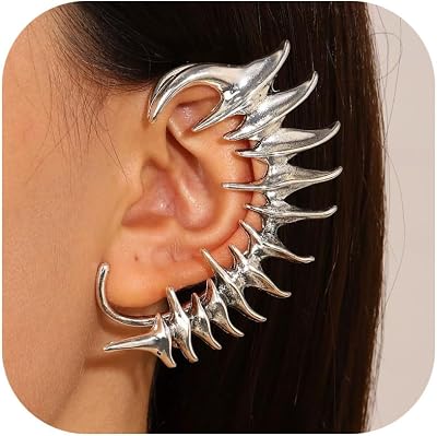 Punk Devil Ear Cuff Earring Vintage Dragon Claw Gothic Ear Wrap Earrings for Women Halloween Jewelry