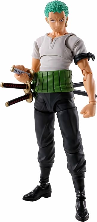TAMASHII NATIONS, One Piece Roronoa Zoro Romance Dawn Action Figure by Bandai Spirits S.H.Figuarts
