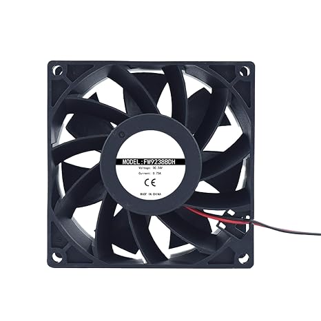 92x92x38mm DC Cooling Fan 24V 120mm x 38mm Inverter Fan, Ball Bearing High Airflow Fan for Server, Cabinet, Power Supply, Industrial Equipment & Network Device Replacement FW9238BDH