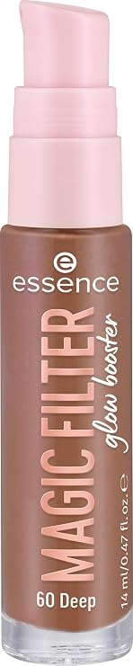 essence Magic Filter Glow Booster, Tinted Glow Face Primer (60 Deep) | For Smooth and Even-Looking Skin, Radiant Finish, Liquid Highlighter, Vegan, Cruelty Free, Paraben Free, 0.47 fl oz