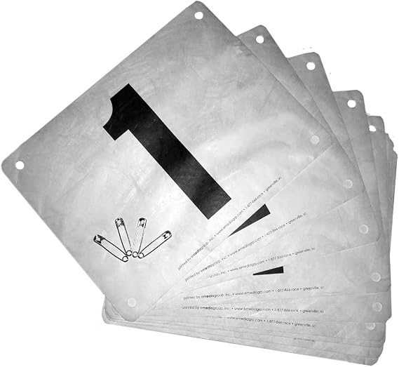 Running Bibs - Safety Pins Included | 7.5x5.75 with Large Numbers for Marathon and Endurance Sports Races