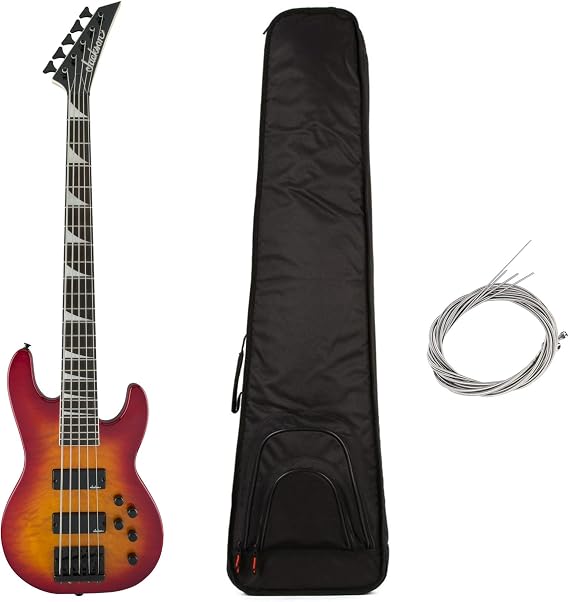Jackson JS Series Concert Bass JS3VQ 5 String Electric Guitar Bundle