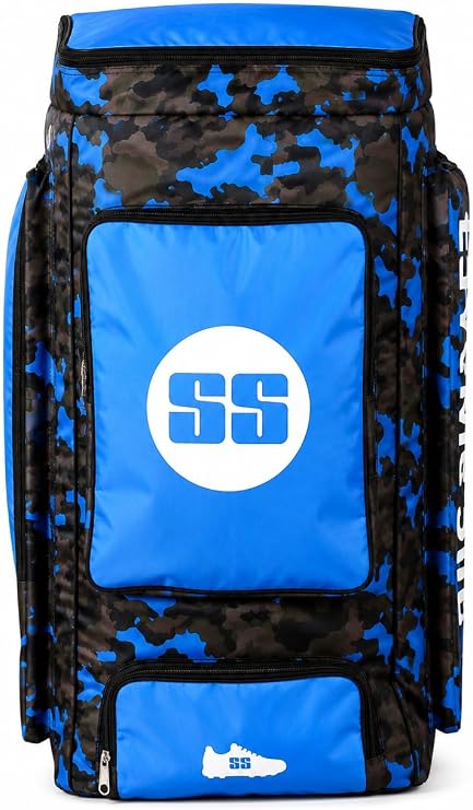 S S Cricket Kit Bag Camo Duffle (Blue)