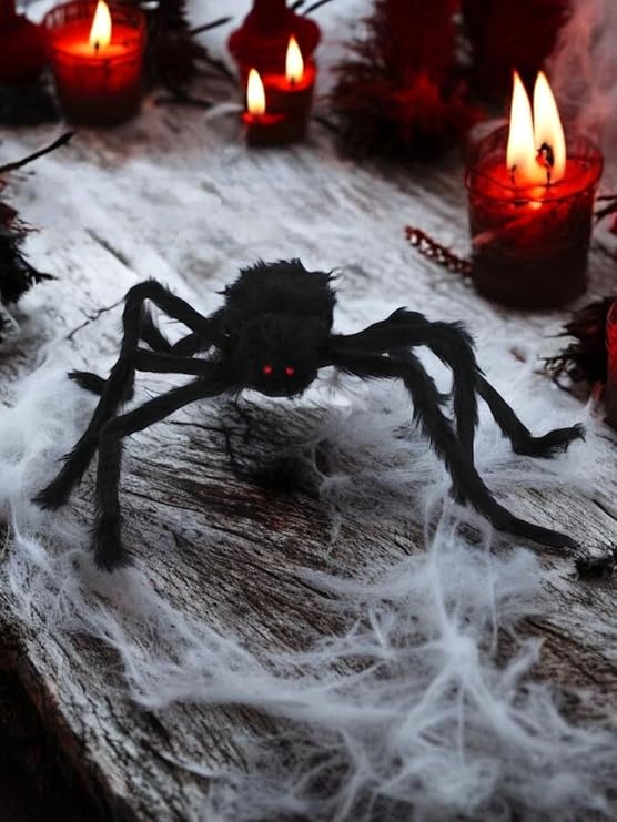 Halloween Plush Spider Halloween Party Decor Black 75cm