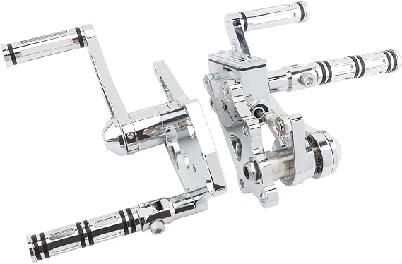 Forward Controls Foot Pegs Levers Linkages Kit For Harley 2000-2017 Softail Cross Bones Breakout Softail Springer Rocker C Night Train Heritage Springer Blackline (Chrome)