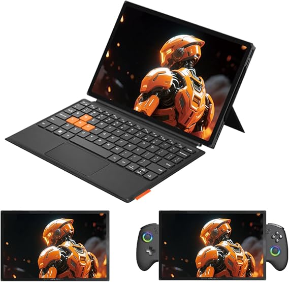 Cutesliving OneXPlayer X1 Air 3-in-1 Gaming Laptop with Core Ultra 7 258V, Arc Graphics 140V, 10.95-inch 120Hz Display, 32GB RAM, Magnetic Keyboard, Detachable Controllers (32GB RAM + 2TB SSD)
