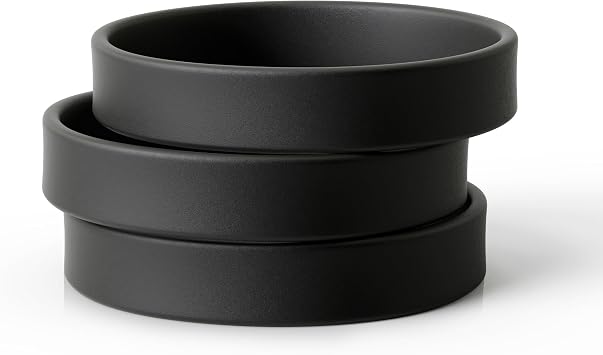 WristCo 12 Black Solid Color Silicone Wristbands - Rubber Bracelets for Men & Women - Bulk Bands for Events, Parties, Fundraisers & Identification - Durable, Comfortable & Fast USA Shipping