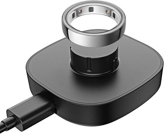 Compatible with Ring Gen 4 Size 7 Charger,Fast Charging Dock and USB-C Cable - Our Rin 4 Must-Haves for Users (Black, Size 7)