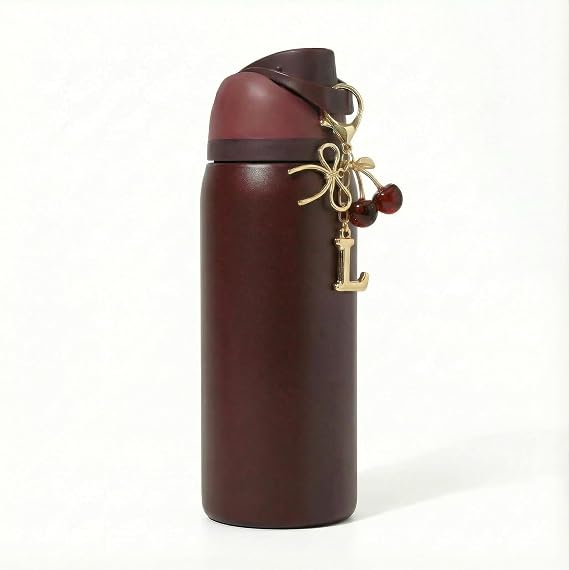 Black Cherry for Owala Water Bottle 16oz, 19oz, 24 oz, 32 oz, 50 oz, Black Red Cherry with Cute Cherries and Bow Pendant - Perfect Accessories for Owala Tumbler | for Owalas FreeSip, Decor Gift
