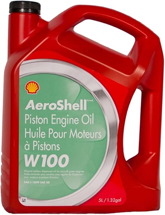AeroShell Aeroshell W100 Piston Engine Oil SAE-J-1899 SAE 50, 5 liter