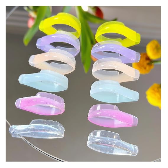 ICONSIAM Lash Lift Shields C Curl Eyelash Lifting Shield Natural Curl Lami Lamination Roller Soft Silicone Perm Rod Gel Lash Perming Pad Set For Lash Lift and Tint Lash (Rainbow Cat Eye Shields)