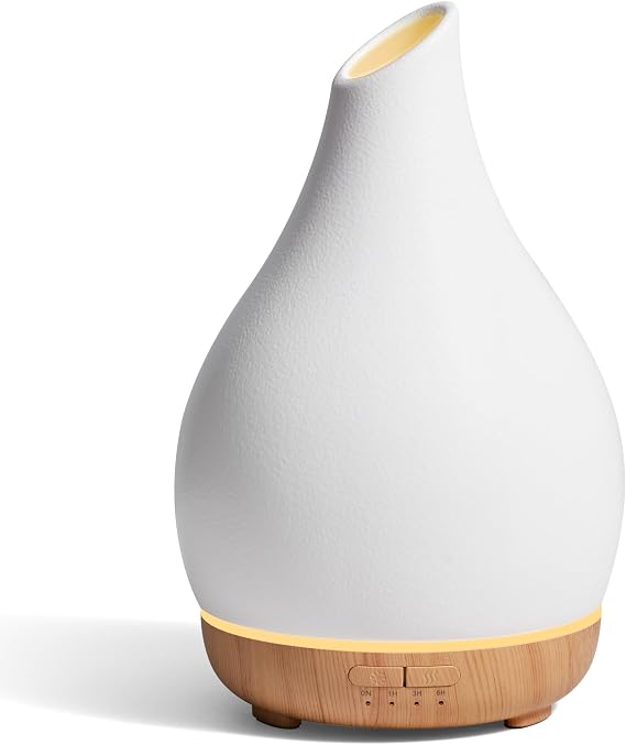 InnoGear 300ml Ceramic Essential Oil Diffuser, Diffusers for Home, White