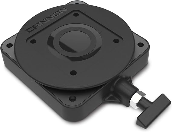 Cannon 2207003 Low-Profile Swivel Downrigger Mounting Base, Black Composite