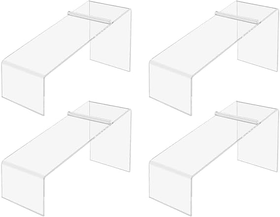Marketing Holders Shoe Stand Slanted Premium Clear Acrylic 9"L x 4"W x 5"H Shoe Display Qty 4