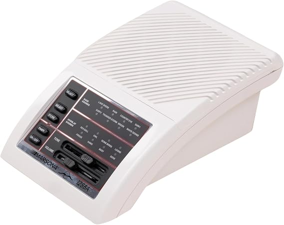 Yogasleep Marsona Sound Machine (White) Soothing Natural Sounds for Sleep, Focus, or Relaxation, Sleep Therapy for Adults & Baby, Noise Cancelling for Office Privacy & Meditation
