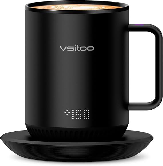 VSITOO S3 12oz Heated Coffee Mug with Temperature Control for Espresso