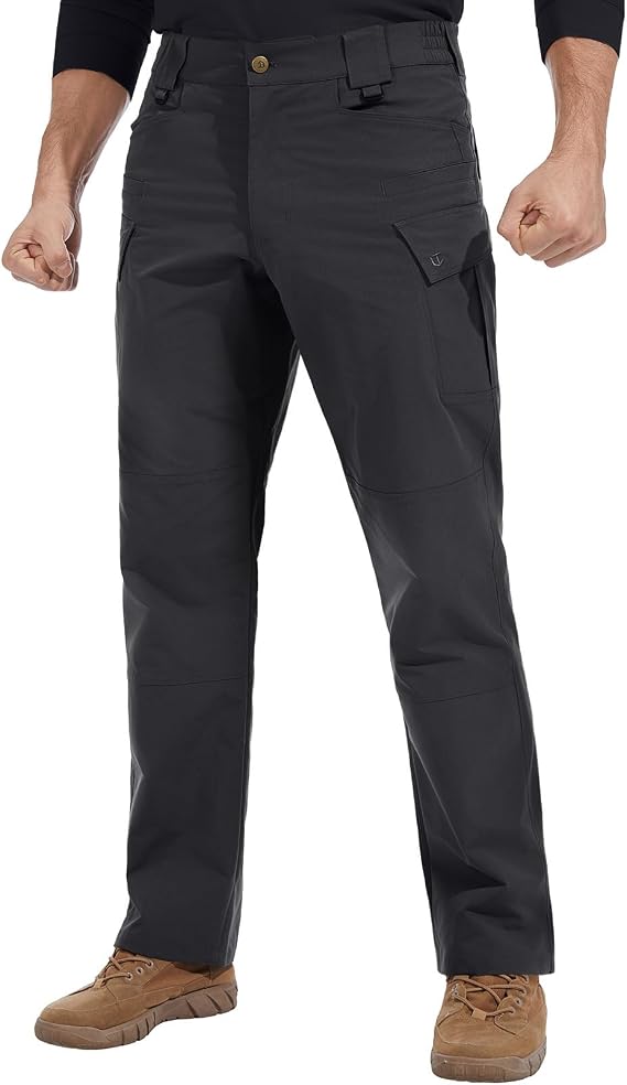 Mens Ripstop Tactical Pants Stretch Water Resistant Cargo Work Military EDC Hiking Pants