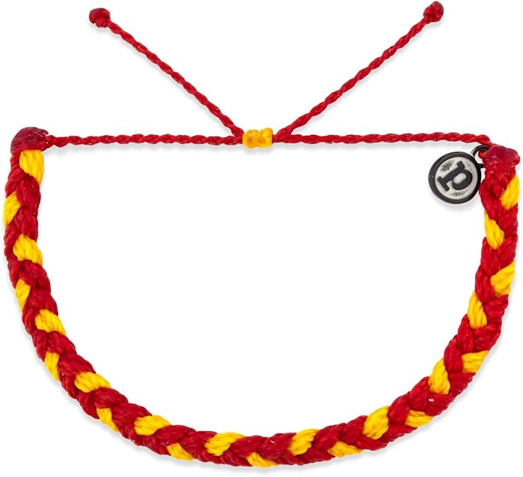 Pura Vida Braided Stackable Bracelet Red & Yellow | Curated bracelet stack with coordinated designs for effortless layered style.