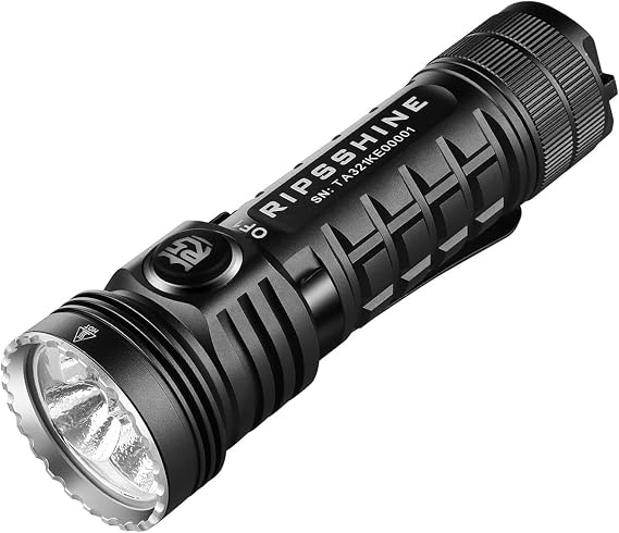 RIPSSHINE OF1 Rechargeable Flashlight 10000 Lumens, N52 Magnetic Tail