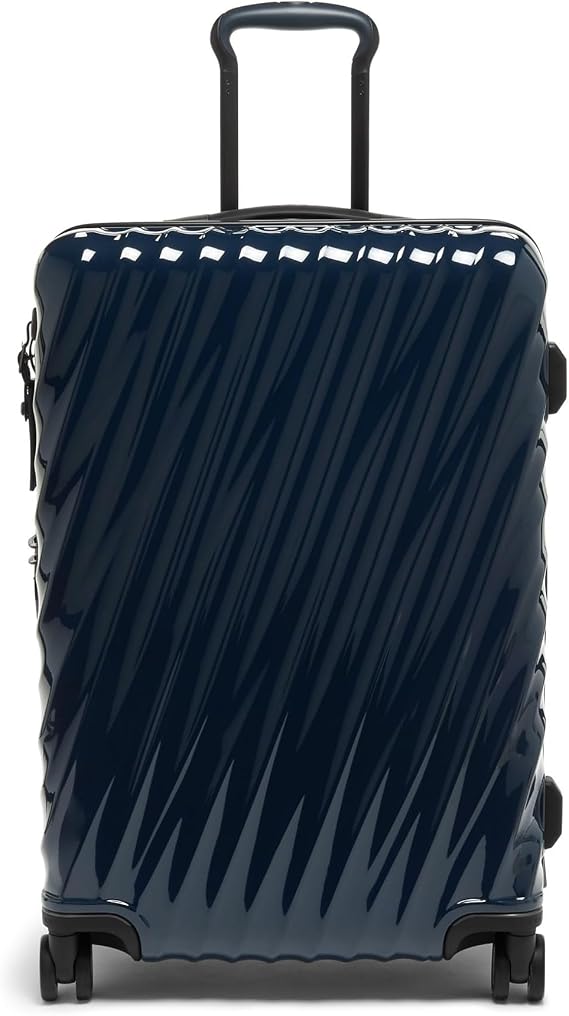TUMI - 19 Degree Medium Expandable Checked Packing Case - 4-Wheeled Luggage - Hard Shell Suitcase - 26.0" X 17.5" X 10.0" - Navy