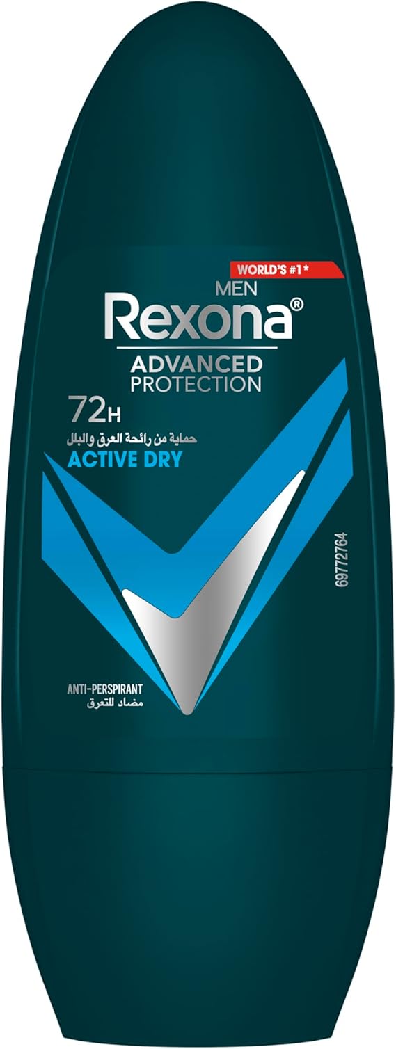 Rexona Superior Protection Men's Roll On Deodorant Active Dry 72 Hours Continuous Protection 50 ml