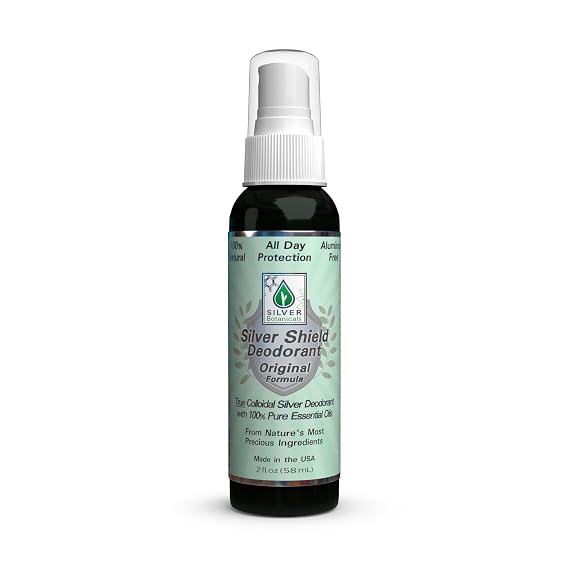 Silver Shield Deodorant - Original Formula - Spray-On Version, All Natural Colloidal Silver Deodorant, 2 oz.