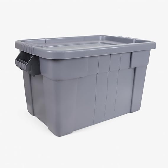 Horison Industries Stackable Storage Container, Grey, 75.5L, 707x384x441mm