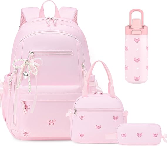 Backpack for Girls with Lunch Bag Pencil Case School Bookbag