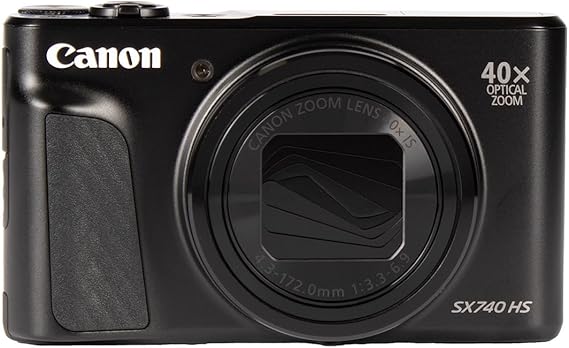 Canon PowerShot SX740 Compact Camera with 40x Optical Super Zoom Vlog camera with 40x optical zoom and Bluetooth; 4K video recording foldable 7.5 cm display easy to use