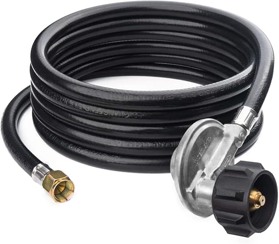 GASPRO 12 FT Low Pressure Propane Hose Regulator with 3/8 Female Flare for Heater, Fire Pit, Burner, etc