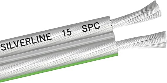 Oehlbach Silverline SP-15 - Stereo HI-FI Lautsprecherkabel - Boxenkabel mit SPOFC (versilbertes Kupfer) 2x15mm² - Mini Spule Lautsprecher Kabel - 8m