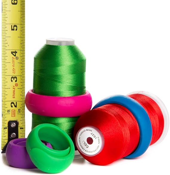 24 Quilting/Embroidery/Sewing Machine Thread Spools/Cone Thread Savers for Large 3000 & 5000 Threads - Mess Free Thread Spool Prevent Thread Unwinding No Loose Ends or Thread Tails