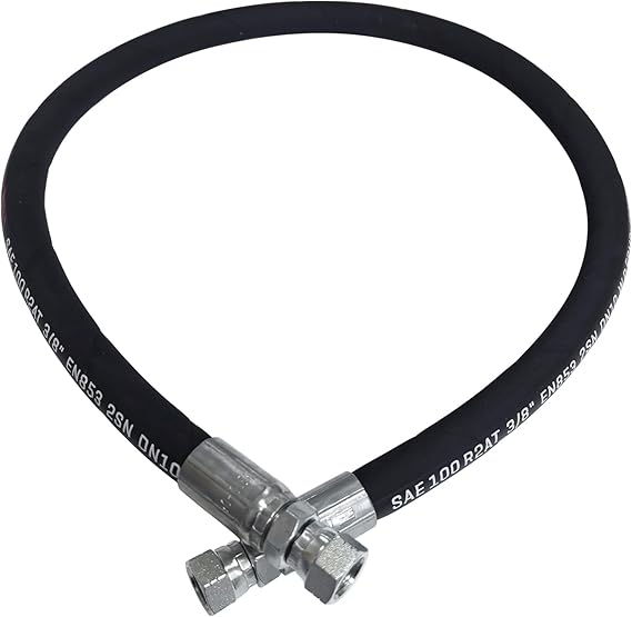 3/8 Hydraulic Hose with 3/8inch JIC 37 Female Hydraulic Hose Fittings 2 Ends (48inch)