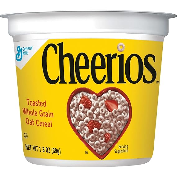 General Mills SN13896 Cheerios Breakfast Cereal Single-Serve 1.3oz Cup 6/Pack