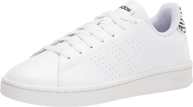 adidas Women's Advantage Tennis Shoe, White/White/Crystal White, 10