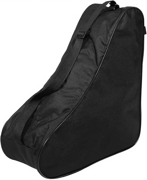 Roller Skate Bag Ice Skating Bag Oxford Cloth Inline Skates Bag with Adjustable Shoulder Strap Portable Roller Skate Shoes Storage Bag Carry Bag for Unisex Kids (Black)