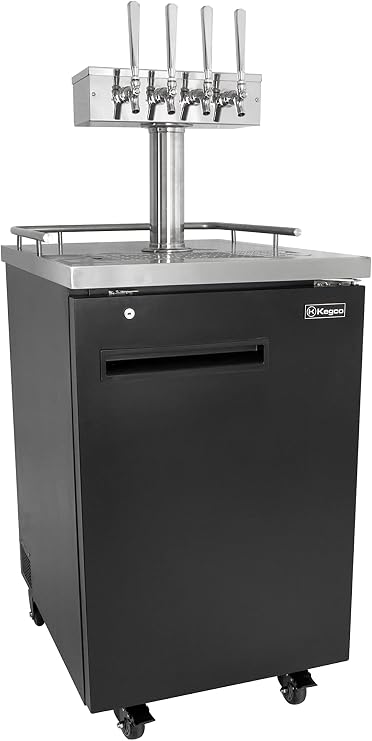 Kegco 24" Wide Homebrew Four Tap Black Commercial Kegerator