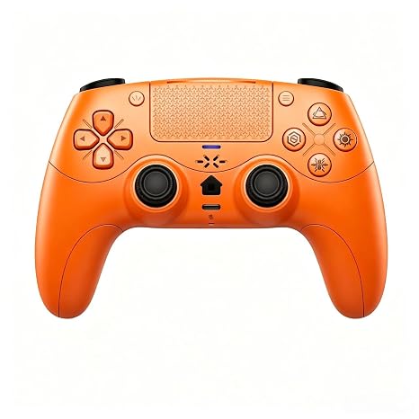 Gamrombo Haptic Feedback Controller Wireless Controller with Dynamic Response Trigger, Built-in Microphone with One-Click Mute Function