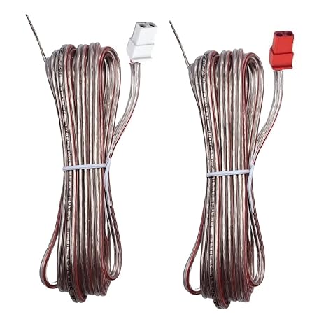 2X 3 Meter Speaker Cable Sound Wire Cords Red Gray Compatible with Sony Home Audio Theater System