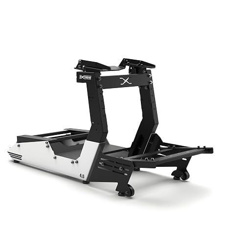 Extreme Simracing Chassis 4.0 (White) Bundle with Front Direct Drive Mount | Compatible with front-drilled DD wheelbases: Simagic, Simucube, Moza & Fanatec | Adjustable Steel Racing Cockpit