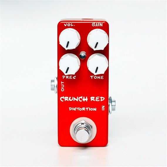 Crunch Red Distortion Mini Electric Guitar Effect Pedal True Bypass Full Metal Shell Guitar Parts Accessories