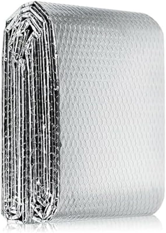 Radiator Insulation Foil Sheet 0.6m x 1.2m Double Sided Aluminum with Bubble Layer Reflective Heat Barrier for Energy Efficiency and Reduced Heat Loss