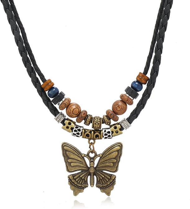 HETICA Butterfly Pendant Necklace for Women