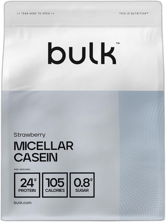 Bulk Micellar Casein Protein Powder, Protein Shake, Strawberry, 2.5 kg, Packaging May Vary
