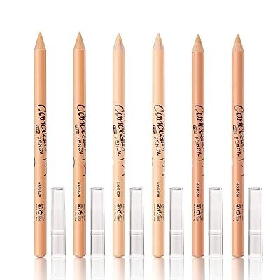 6 PCS Dark Circles Treatment Multi-Use Concealer pen, Wonder Concealer Pencil Tricolor, Professional Makeup Covered Concealer Pen Tattoo Concealer Combination