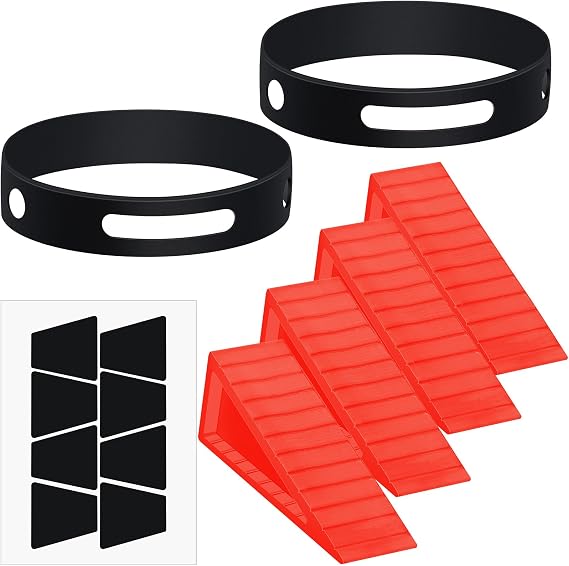 Pushglossy 7 Pcs Firefighter Door Stopper with Helmet Band Stickers