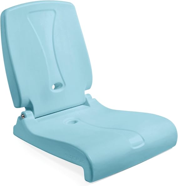 Step2 Folding Adult Flip Seat, Portable Outdoor Chair and Ground Seat with Backrest, Capri Blue