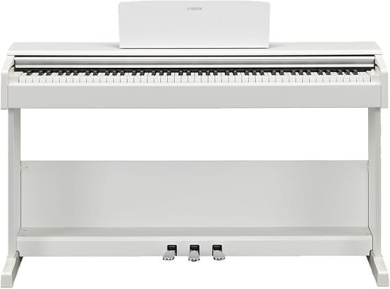 YAMAHA ARIUS YDP-105WH Digital Piano – Modern and Stylish Home Piano for Beginners and Hobbyists, Authentic Acoustic Piano Playability, in White